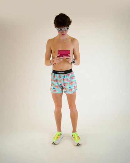 Men's Flying Pigs 4" Half Split Shorts (XS S M L XL)