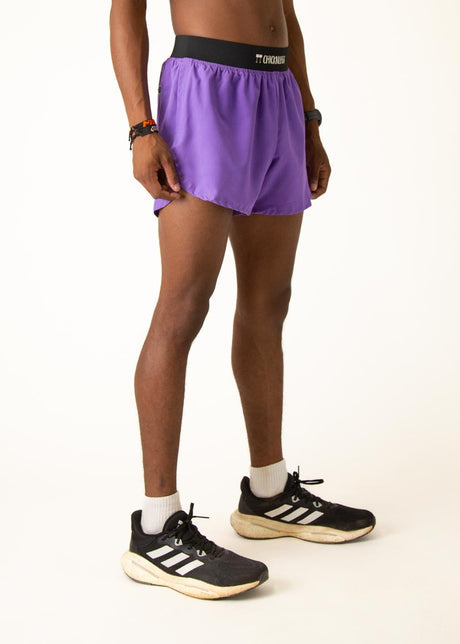 Men's Purple 4" Half Split Shorts