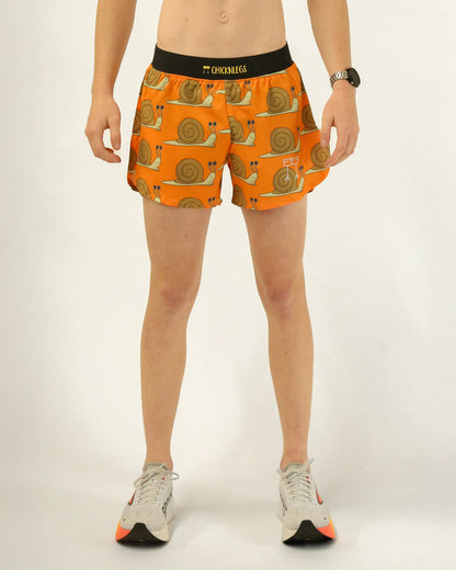 Men's Snails Pace 4" Half Split Shorts (Orange)