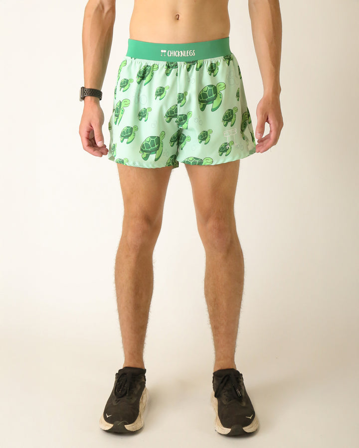 Men's Sea Turtles 4" Half Split Shorts