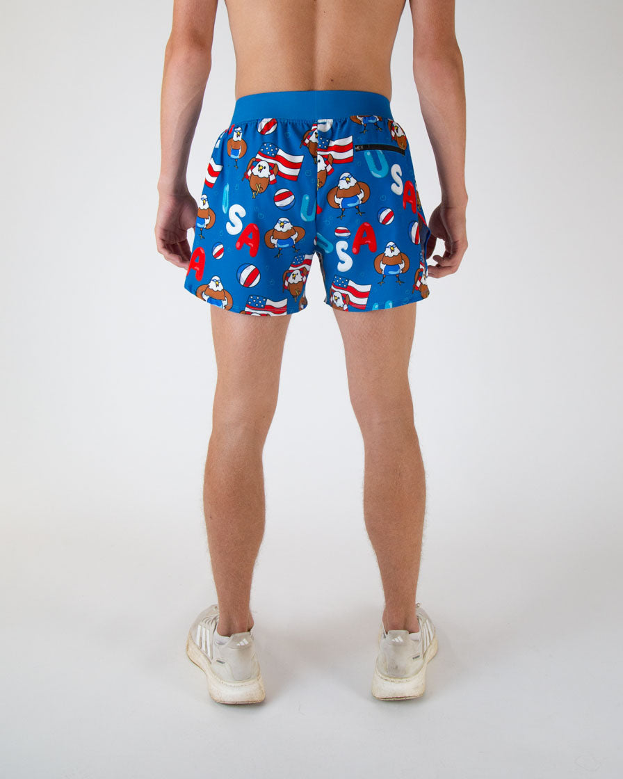 Men's Pool Party 4" Half Split Shorts (XS, S, M, L, XL)