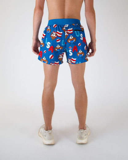 Men's Pool Party 4" Half Split Shorts (XS, S, M, L, XL)