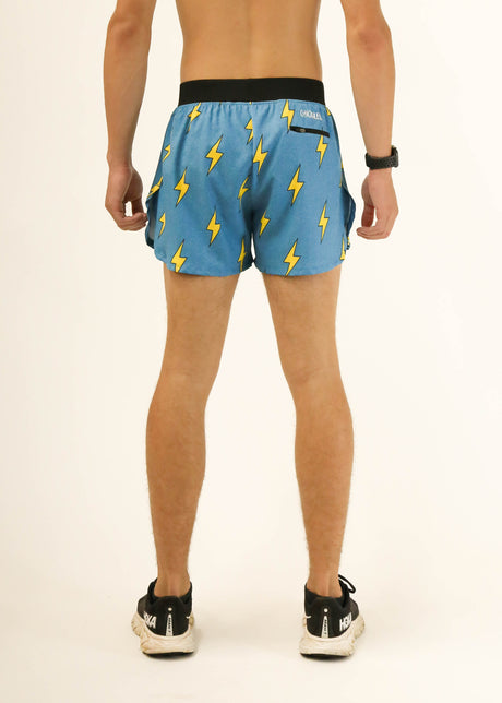 Men's Blue Bolts 4" Half Split Shorts