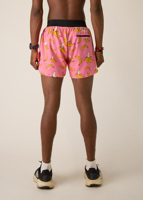 Men's Pink Bananas 4" Half Split Shorts