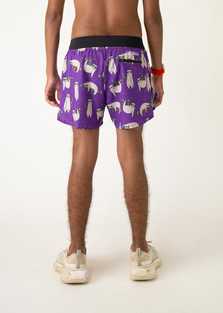 Men's Sloths 4" Half Split Shorts (Purple)