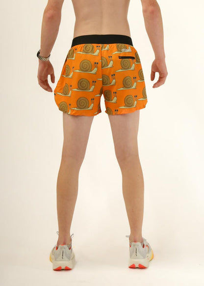 Men's Snails Pace 4" Half Split Shorts (Orange)