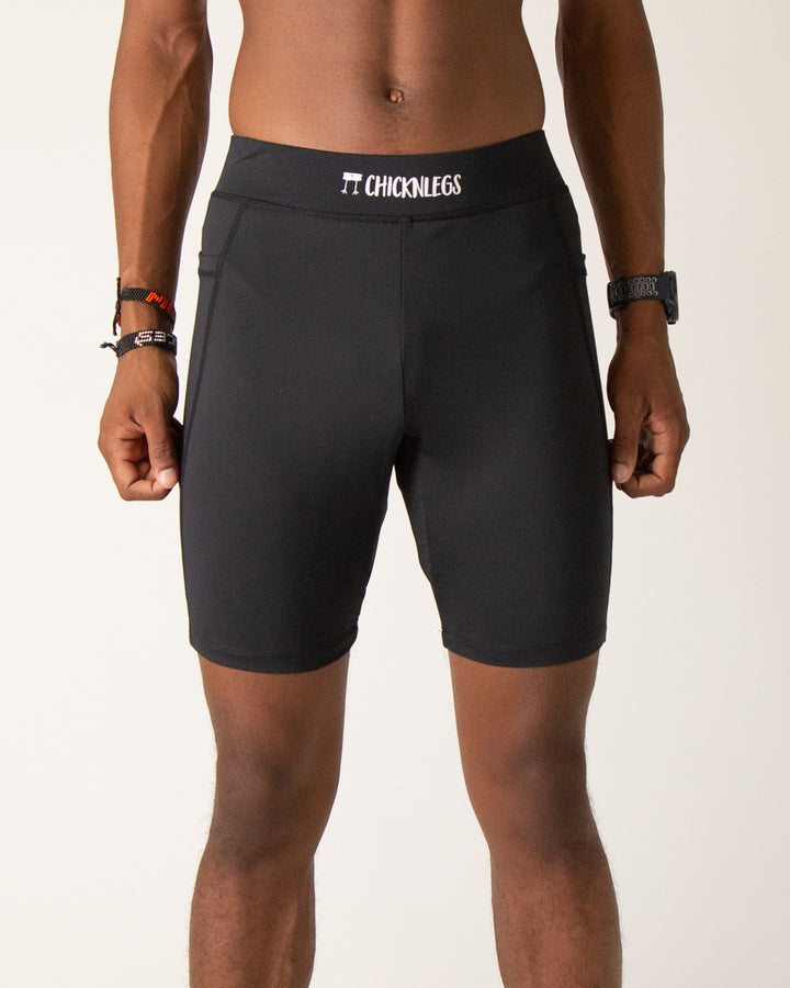 Men's Black 8" Half Tights XS S M L XL