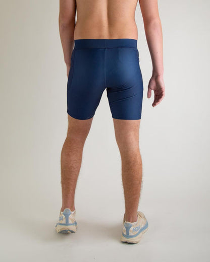 Men's Navy Blue 8" Half Tights XS S M L XL