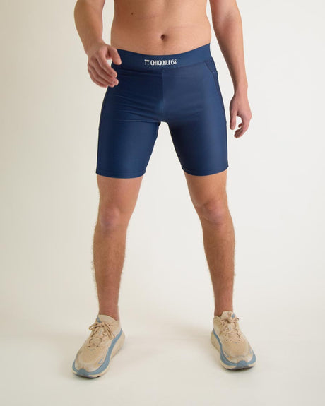Men's Navy Blue 8" Half Tights XS S M L XL