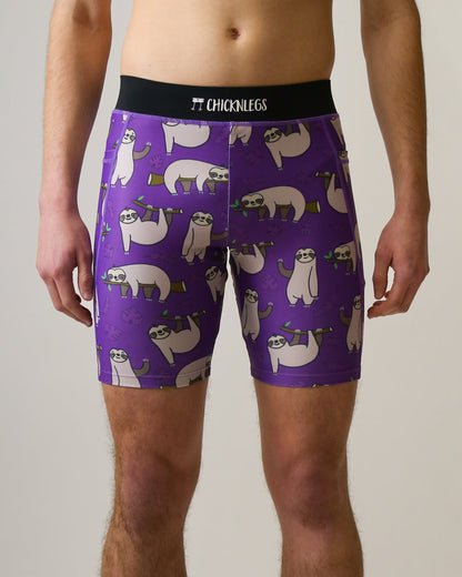 Men's Sloths 8" Half Tights (Purple) XS S M L XL