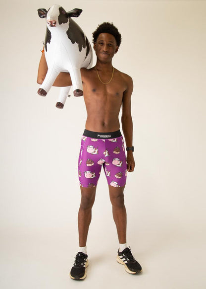 Men's Choccy Cows 8" Half Tights XS S M L XL