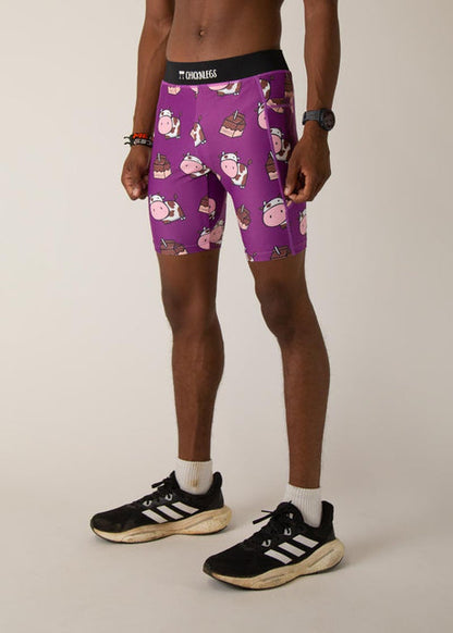 Men's Choccy Cows 8" Half Tights XS S M L XL