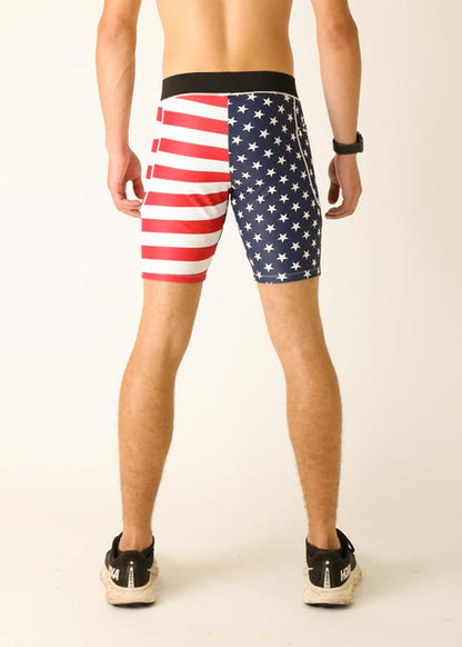 Men's USA 8" Half Tights XS S M L XL