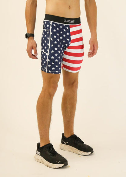 Men's USA 8" Half Tights XS S M L XL