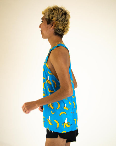 Men's Blue Bananas Performance Singlet (XS, S, M, L, XL)