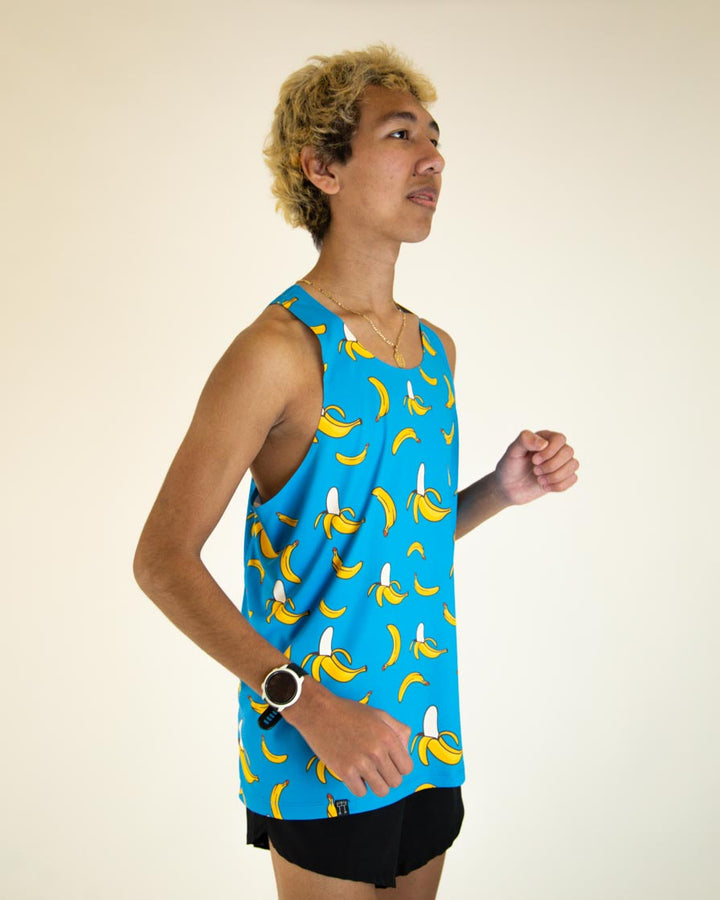 Men's Blue Bananas Performance Singlet (XS, S, M, L, XL)
