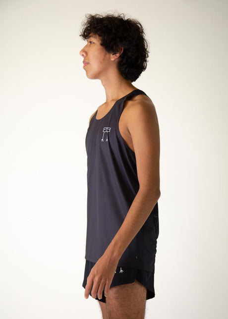 Men's Black Performance Singlet (XS, S, M, L, XL)