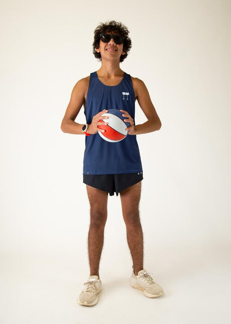 Men's Navy Blue Performance Singlet (XS, S, M, L, XL)