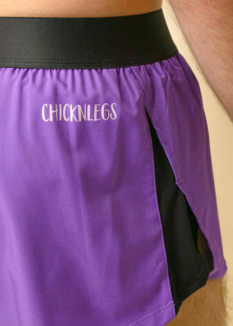 Men's Purple 2" Half Split Shorts (XS, S, M, L, XL)