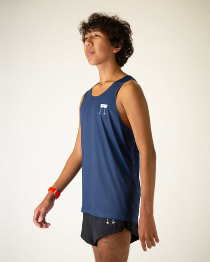 Men's Navy Blue Performance Singlet (XS, S, M, L, XL)
