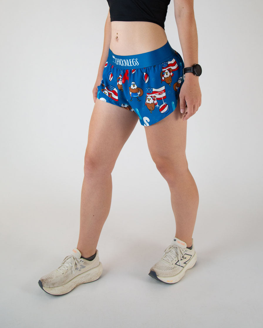 Women's Pool Party 1.5" Split Shorts (XXS, XS, S, M, L, XL)