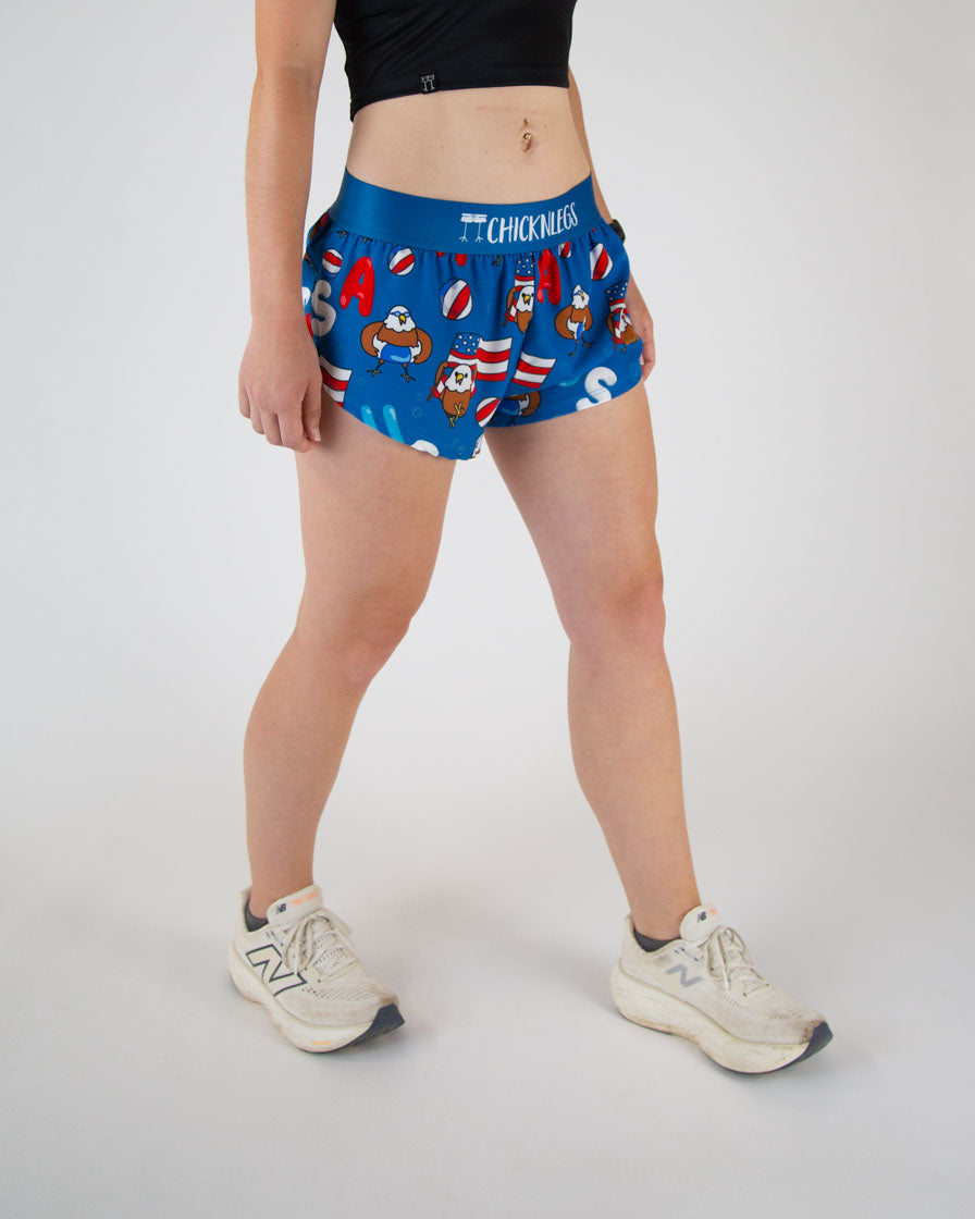 Women's Pool Party 1.5" Split Shorts (XXS, XS, S, M, L, XL)
