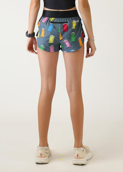 Women's Porta Potty 1.5" Split Shorts (Navy)