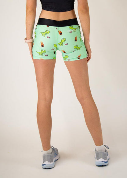 Women's Dino-sore 3" 2-Pocket Compression Shorts XS S M L XL