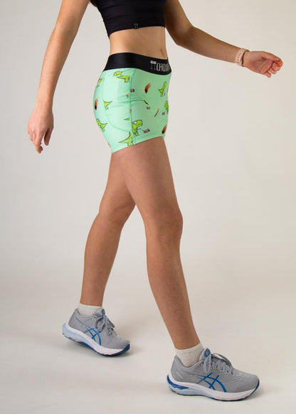 Women's Dino-sore 3" 2-Pocket Compression Shorts XS S M L XL