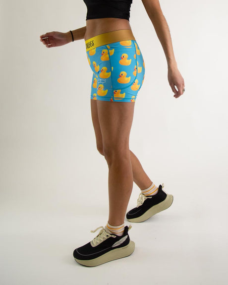Women's Rubber Ducky 3" 2-Pocket Compression Shorts XS S M L XL