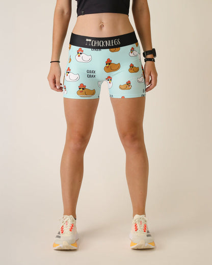 Women's Swaggy Chickens 3" 2-Pocket Compression Shorts XS S M L