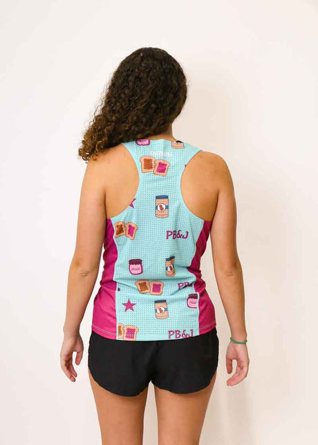Women's PB&J Performance Singlet (Light Blue/Magenta) XXS-XL