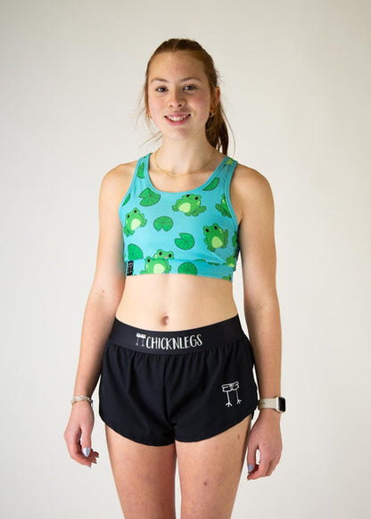 Women's Fartlek Froggies OG Sports Bra (Blue/Green) XXS-XL