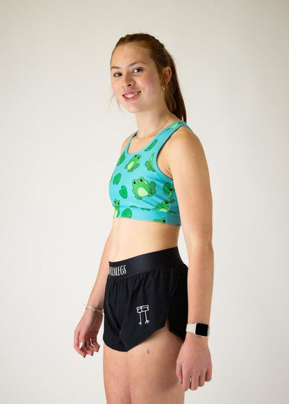 Women's Fartlek Froggies OG Sports Bra (Blue/Green) XXS-XL