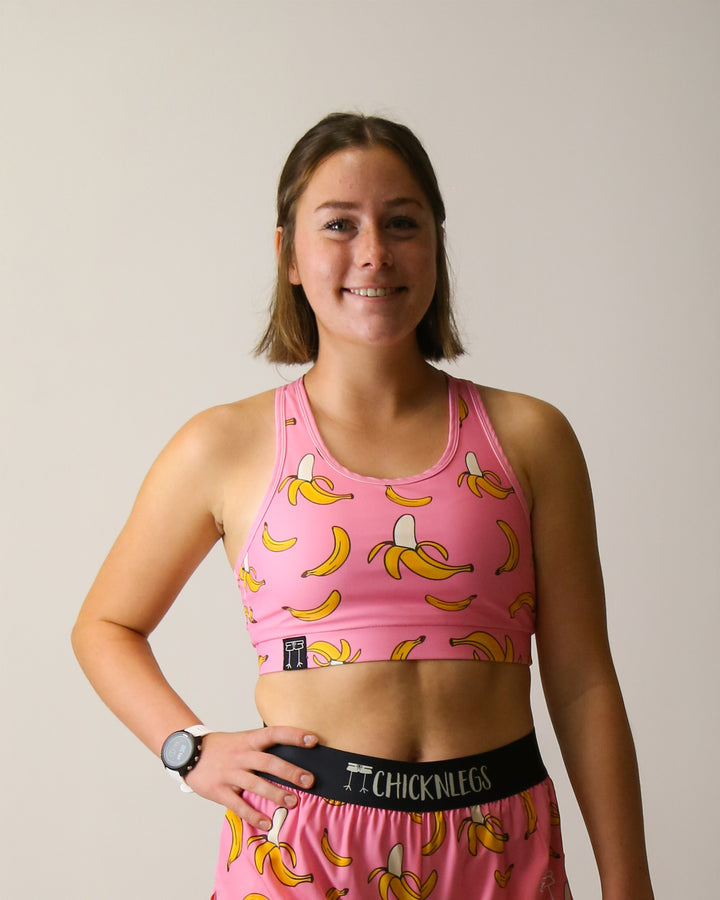 Women's Pink Bananas OG Sports Bra XXS-XL