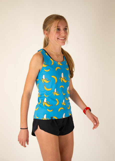 Women's Blue Bananas Performance Singlet XXS-XL
