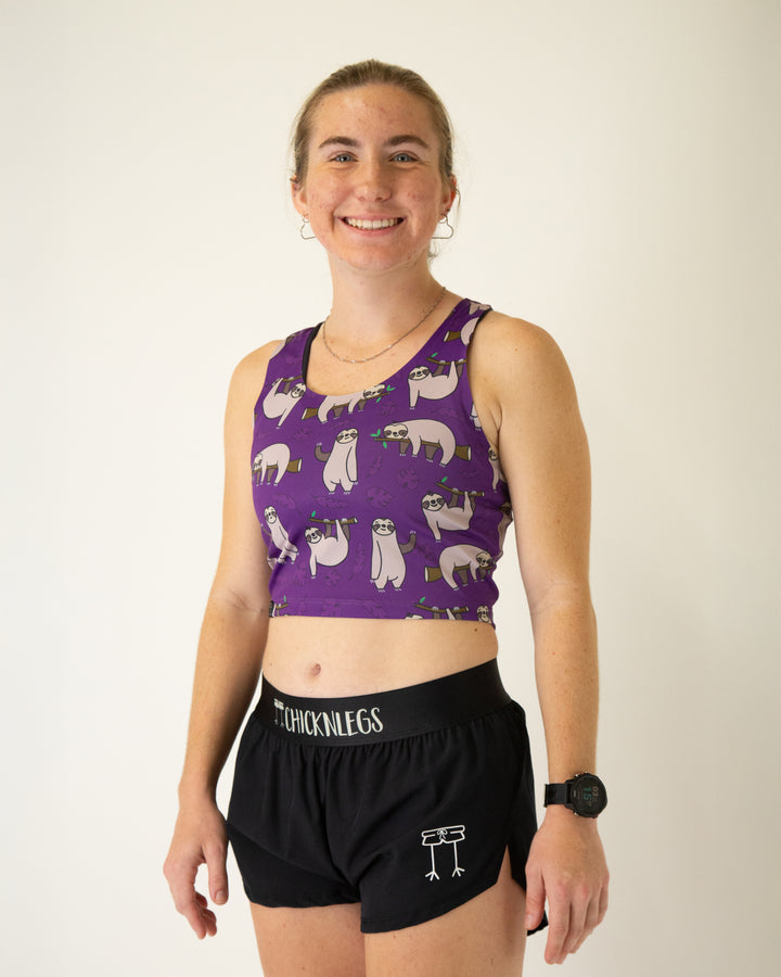 Women's Sloths Power Crop Top XS-XL