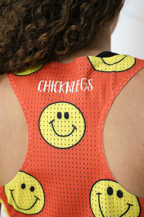 Women's Smileys Performance Singlet (Orange)