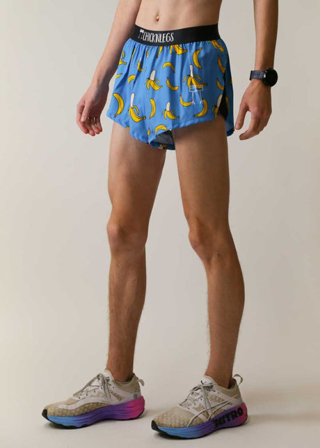Men's Blue Bananas 2" Half Split Shorts (XS, S, M, L, XL)