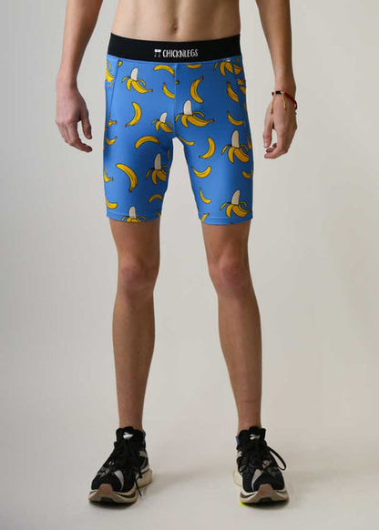 Men's Blue Bananas 8" Half Tights XS S M L XL