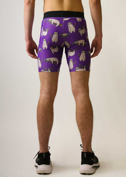 Men's Sloths 8" Half Tights (Purple) XS S M L XL