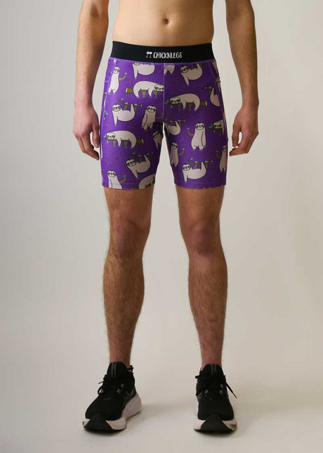 Men's Sloths 8" Half Tights (Purple) XS S M L XL