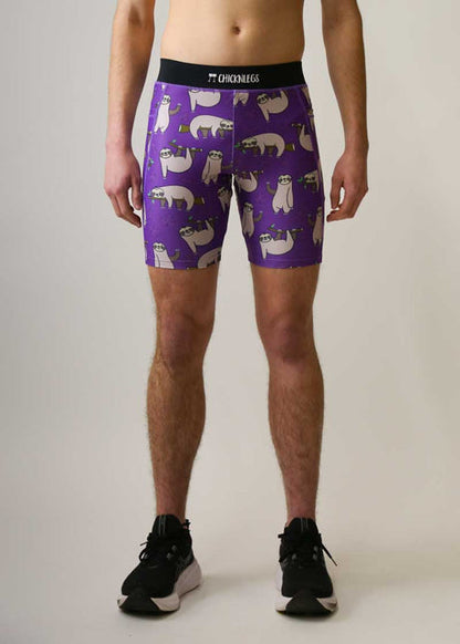 Men's Sloths 8" Half Tights (Purple) XS S M L XL