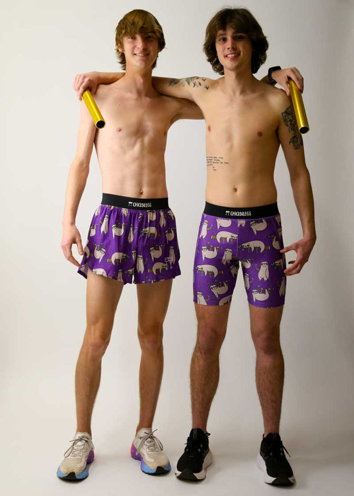 Men's Sloths 8" Half Tights (Purple) XS S M L XL
