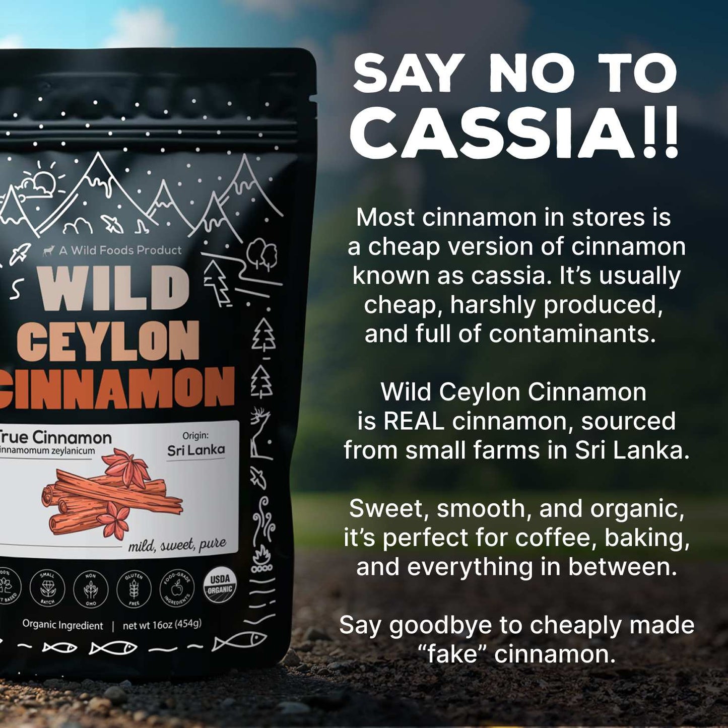 Wholesale case of 6 - Ceylon Cinnamon Powder Organic