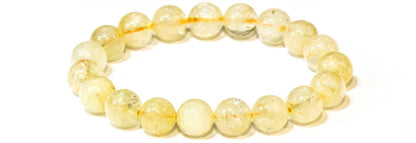 Citrine Round Bead Bracelet - Stone of Abundance