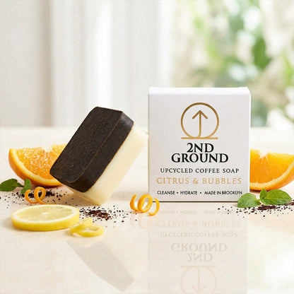 Citrus & Bubbles Coffee Soap — 2-in-1 Exfoliating Bar