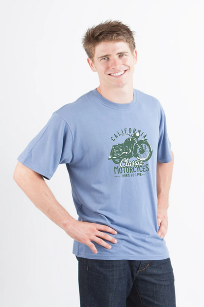 Classic Motorcycles Men's Bamboo Viscose/Organic Cotton Short Sleeve Graphic T-Shirt
