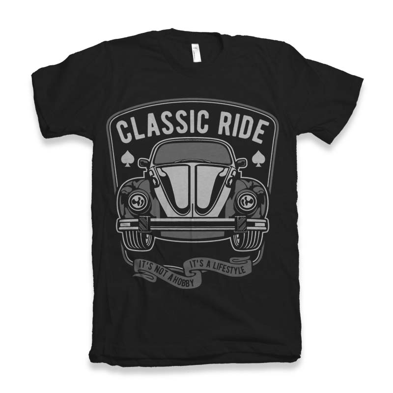 Classic Ride Men's Bamboo Viscose/Organic Cotton Short Sleeve Graphic T-Shirt