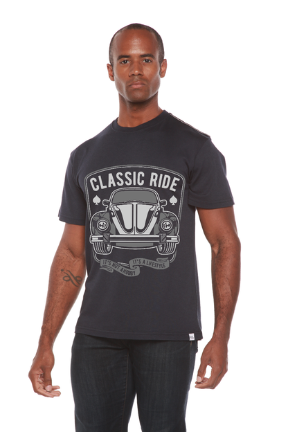 Classic Ride Men's Bamboo Viscose/Organic Cotton Short Sleeve Graphic T-Shirt